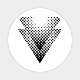 black triangles design Magnet